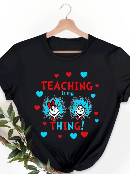 Tops - Teaching Is My Thing Graphic Tee Women XXL Teacher Shirt Black